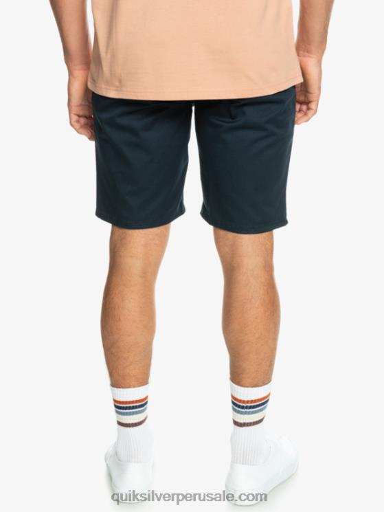 Quiksilver N8LNT857 hombres chaqueta azul marino shorts chinos elásticos daily union 20