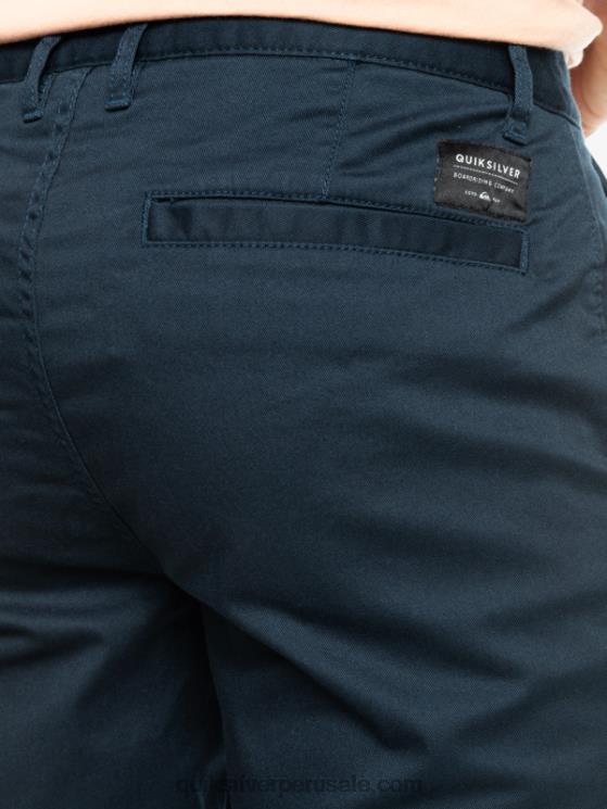 Quiksilver N8LNT857 hombres chaqueta azul marino shorts chinos elásticos daily union 20