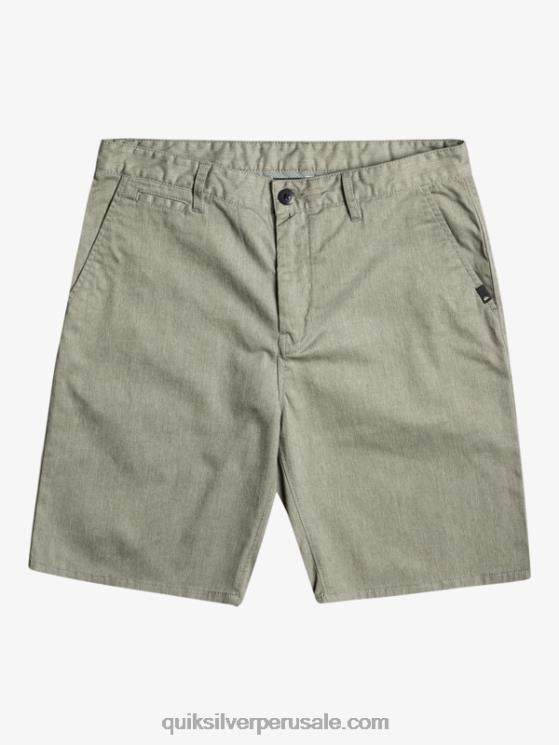 Quiksilver N8LNT858 hombres brezo gris claro shorts chinos elásticos daily union 20