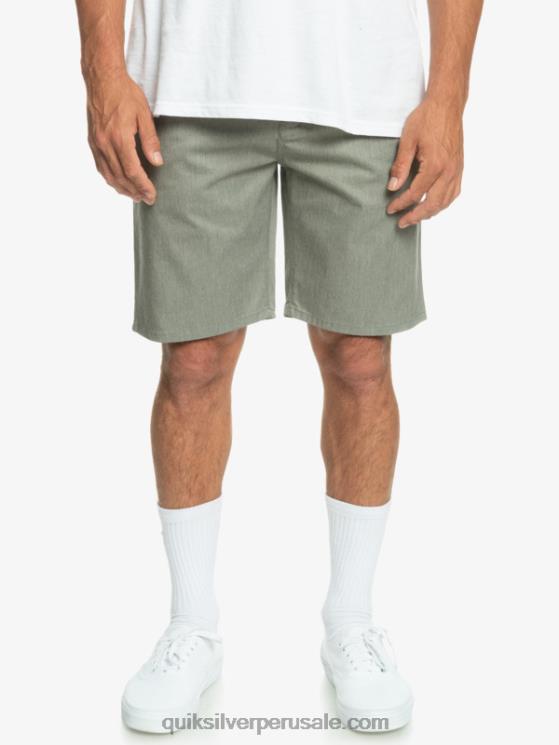 Quiksilver N8LNT858 hombres brezo gris claro shorts chinos elásticos daily union 20