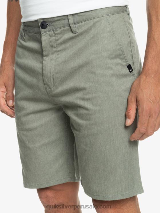Quiksilver N8LNT858 hombres brezo gris claro shorts chinos elásticos daily union 20