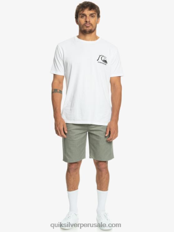 Quiksilver N8LNT858 hombres brezo gris claro shorts chinos elásticos daily union 20