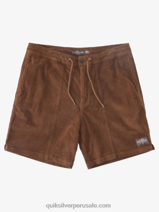 Quiksilver N8LNT875 hombres tierra oscura shorts de pana Waterman Cordy