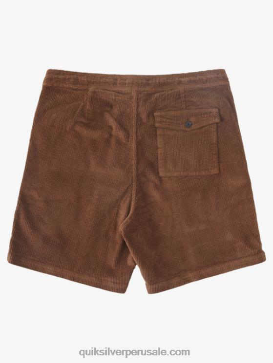 Quiksilver N8LNT875 hombres tierra oscura shorts de pana Waterman Cordy