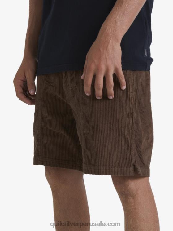 Quiksilver N8LNT875 hombres tierra oscura shorts de pana Waterman Cordy