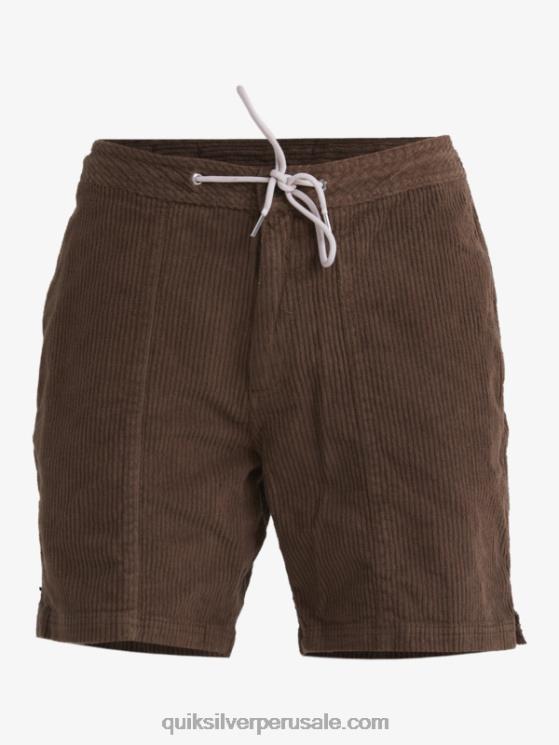 Quiksilver N8LNT875 hombres tierra oscura shorts de pana Waterman Cordy