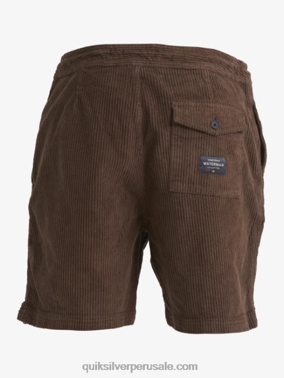 Quiksilver N8LNT875 hombres tierra oscura shorts de pana Waterman Cordy