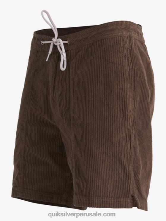 Quiksilver N8LNT875 hombres tierra oscura shorts de pana Waterman Cordy