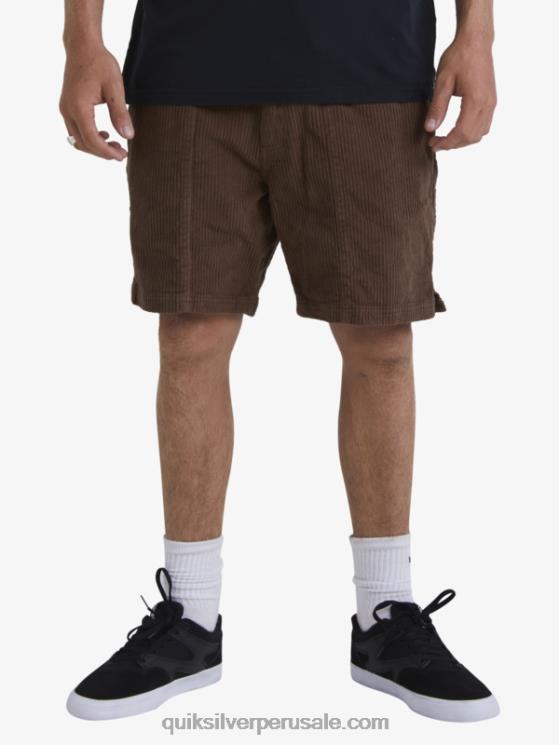 Quiksilver N8LNT875 hombres tierra oscura shorts de pana Waterman Cordy