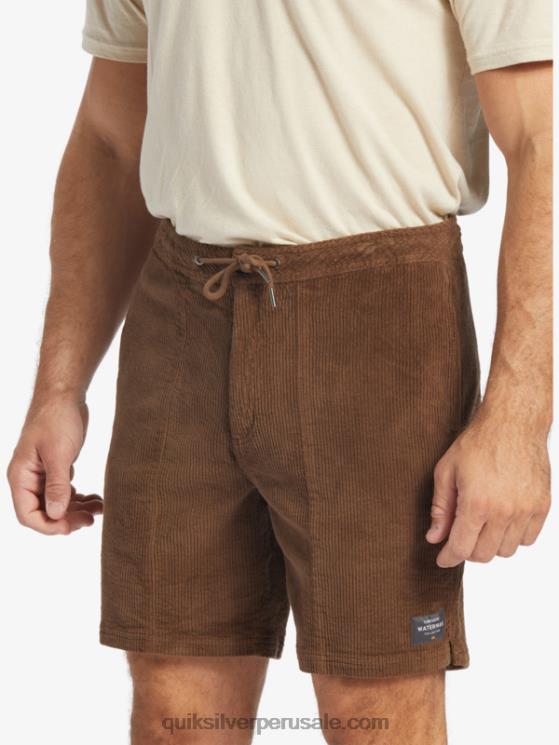 Quiksilver N8LNT875 hombres tierra oscura shorts de pana Waterman Cordy