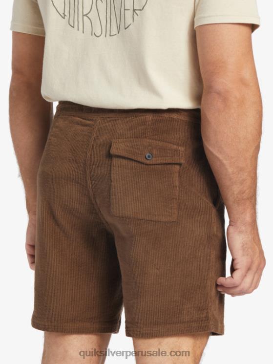 Quiksilver N8LNT875 hombres tierra oscura shorts de pana Waterman Cordy