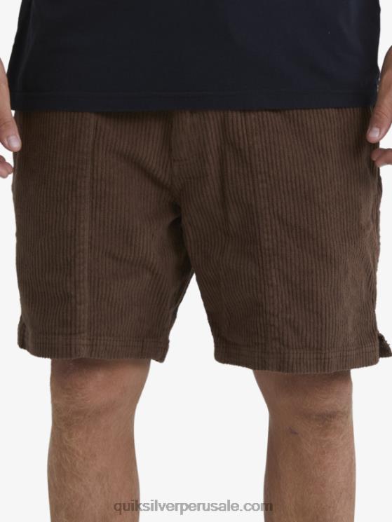Quiksilver N8LNT875 hombres tierra oscura shorts de pana Waterman Cordy