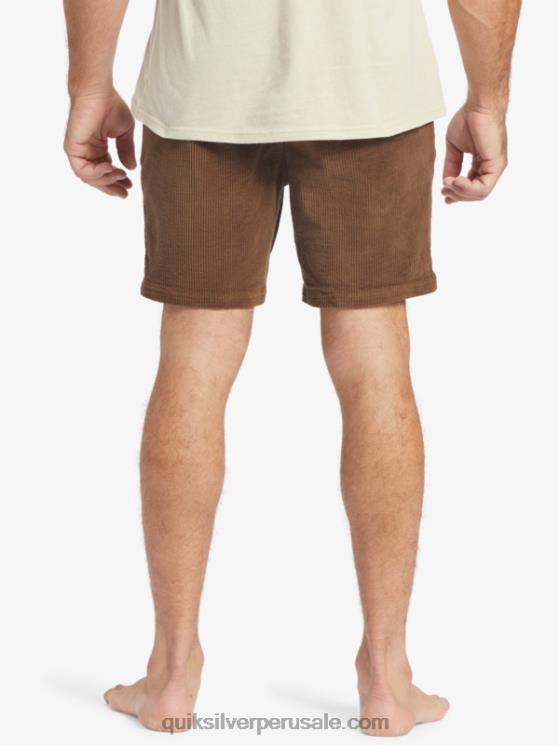 Quiksilver N8LNT875 hombres tierra oscura shorts de pana Waterman Cordy