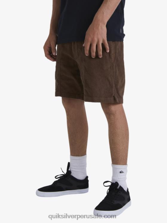 Quiksilver N8LNT875 hombres tierra oscura shorts de pana Waterman Cordy