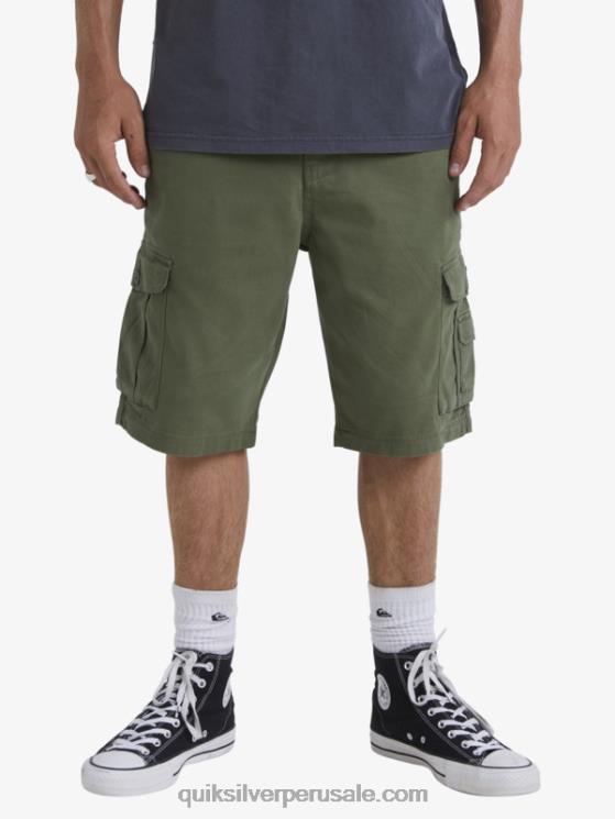 Quiksilver N8LNT954 hombres trébol de cuatro hojas shorts cargo de batalla crucial