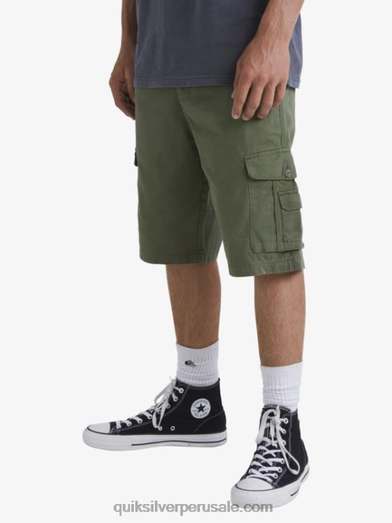 Quiksilver N8LNT954 hombres trébol de cuatro hojas shorts cargo de batalla crucial