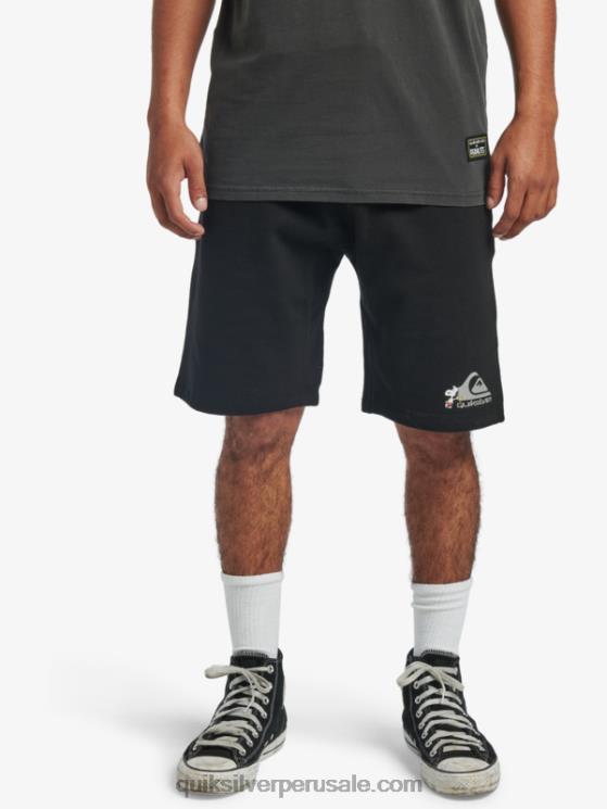Quiksilver x Peanuts N8LNT1883 hombres negro pantalones cortos de leyendas locales