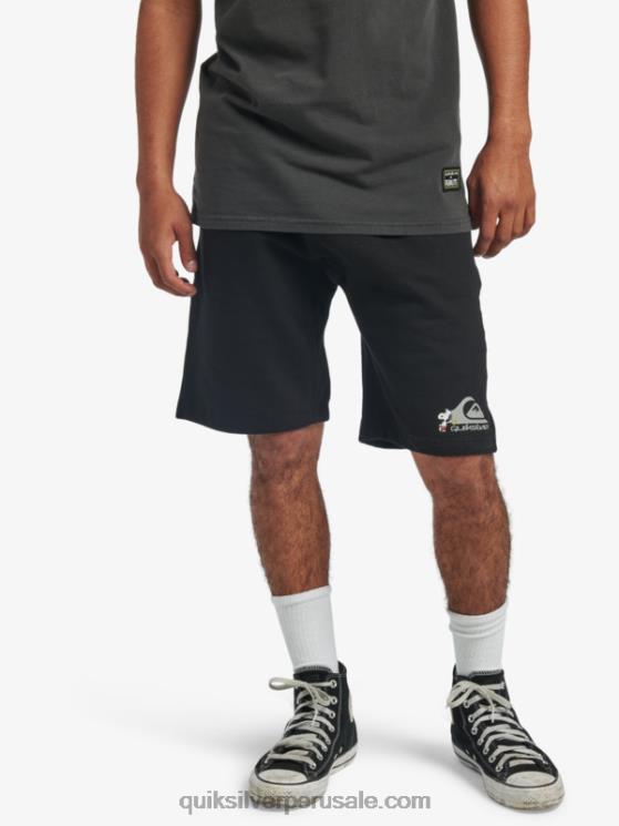 Quiksilver x Peanuts N8LNT1883 hombres negro pantalones cortos de leyendas locales