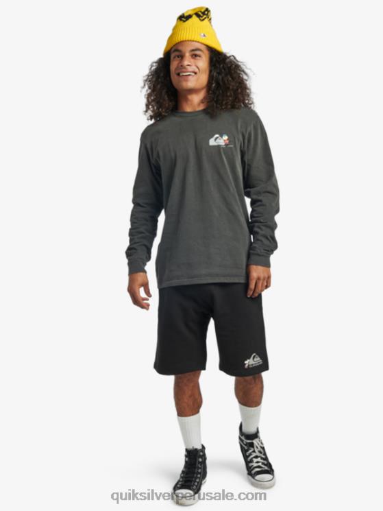 Quiksilver x Peanuts N8LNT1883 hombres negro pantalones cortos de leyendas locales