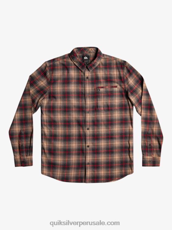 Quiksilver N8LNT1049 hombres vino rubí cramond camisa de manga larga elástica Cramond