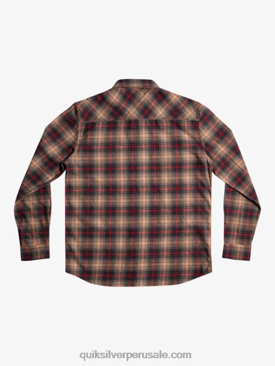 Quiksilver N8LNT1049 hombres vino rubí cramond camisa de manga larga elástica Cramond
