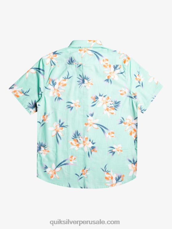 Quiksilver N8LNT1089 hombres vaso de playa vacacional camisa de manga corta de vacaciones