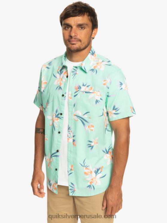 Quiksilver N8LNT1089 hombres vaso de playa vacacional camisa de manga corta de vacaciones