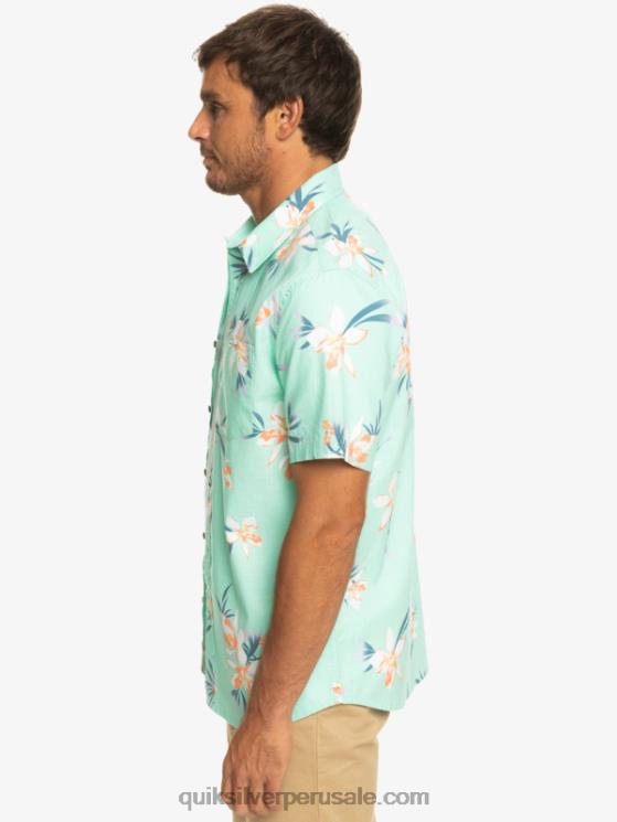 Quiksilver N8LNT1089 hombres vaso de playa vacacional camisa de manga corta de vacaciones