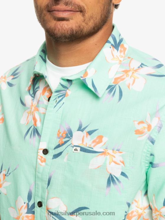 Quiksilver N8LNT1089 hombres vaso de playa vacacional camisa de manga corta de vacaciones