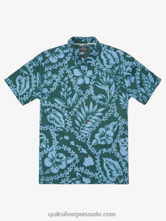 Quiksilver N8LNT1108 hombres humo pino llegada lei camisa de manga corta lei de la llegada de waterman