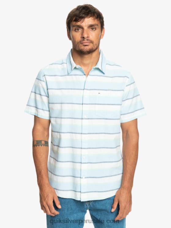 Quiksilver N8LNT1206 hombres blanco cali amanecer 231 camisa de manga corta cali amanecer