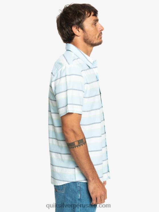 Quiksilver N8LNT1206 hombres blanco cali amanecer 231 camisa de manga corta cali amanecer