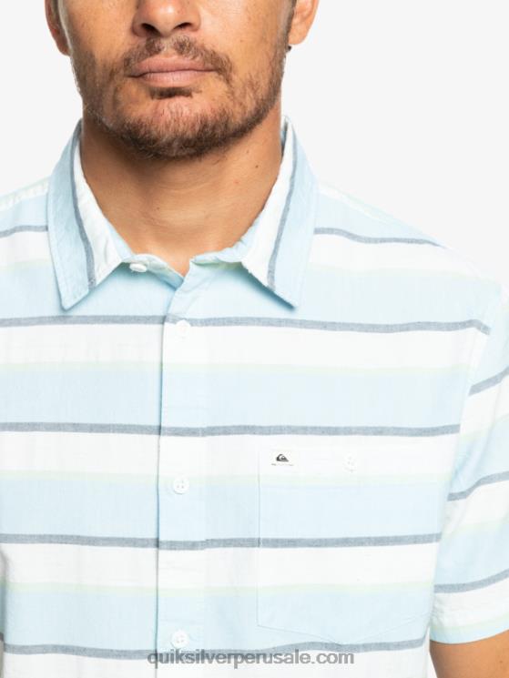 Quiksilver N8LNT1206 hombres blanco cali amanecer 231 camisa de manga corta cali amanecer