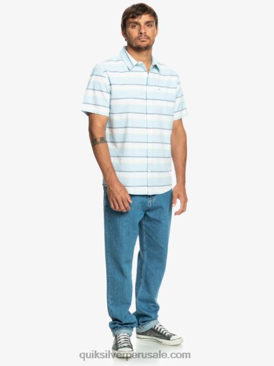 Quiksilver N8LNT1206 hombres blanco cali amanecer 231 camisa de manga corta cali amanecer