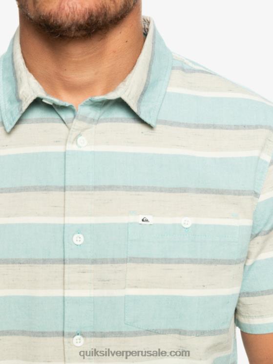 Quiksilver N8LNT1207 hombres plaza taupe cali amanecer 231 camisa de manga corta cali amanecer
