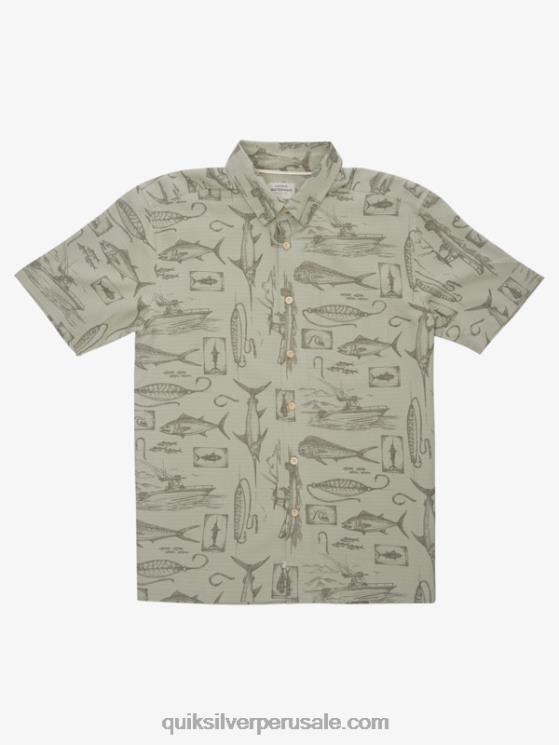 Quiksilver N8LNT1217 hombres línea floja de té camisa de manga corta waterman slack line