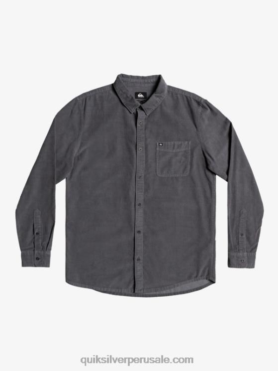 Quiksilver N8LNT1223 hombres puerta de Hierro camisa de manga larga con rastro de humo