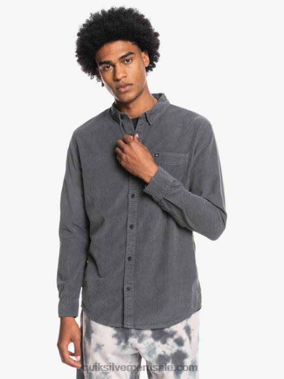Quiksilver N8LNT1223 hombres puerta de Hierro camisa de manga larga con rastro de humo