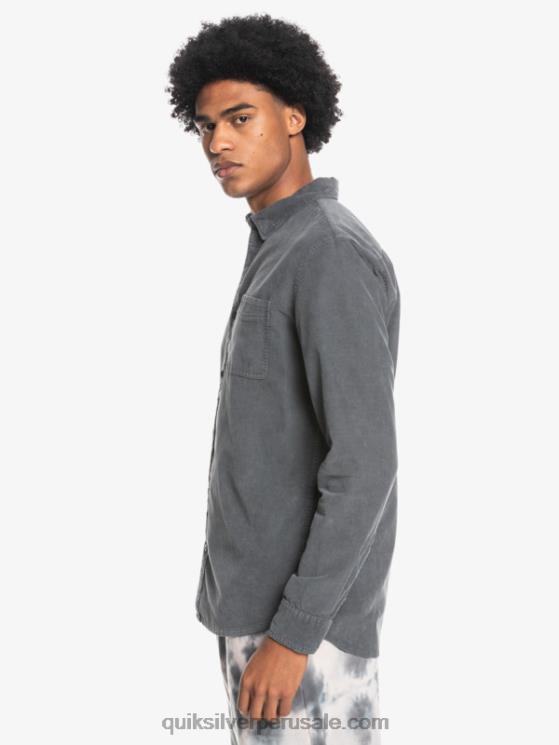 Quiksilver N8LNT1223 hombres puerta de Hierro camisa de manga larga con rastro de humo
