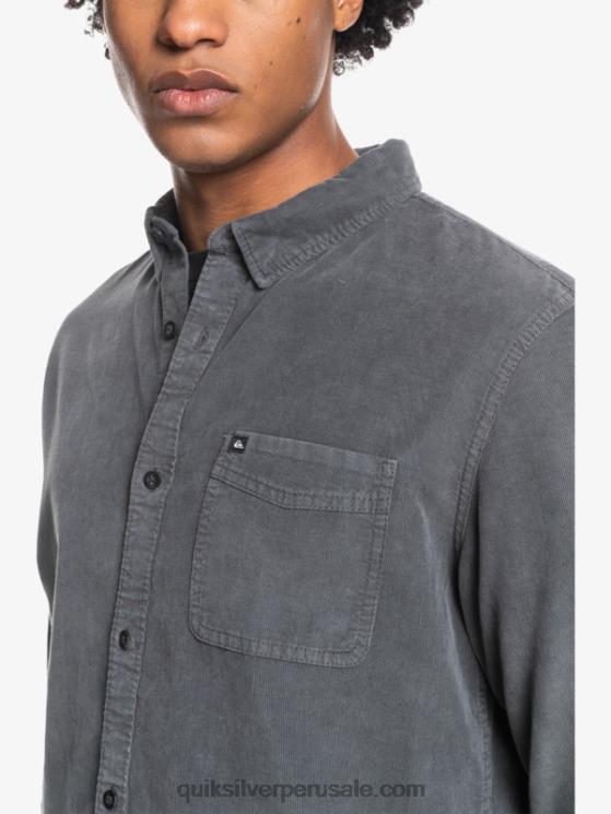 Quiksilver N8LNT1223 hombres puerta de Hierro camisa de manga larga con rastro de humo