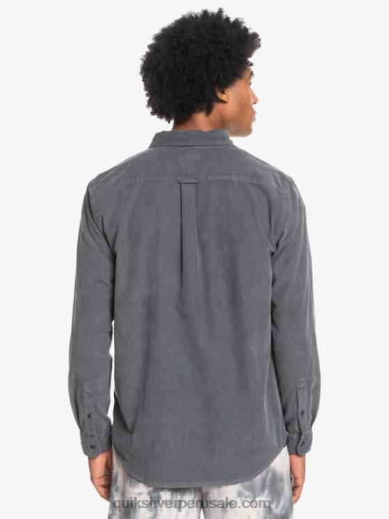 Quiksilver N8LNT1223 hombres puerta de Hierro camisa de manga larga con rastro de humo