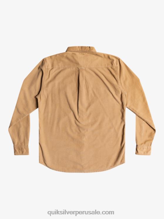 Quiksilver N8LNT1224 hombres tanino camisa de manga larga con rastro de humo