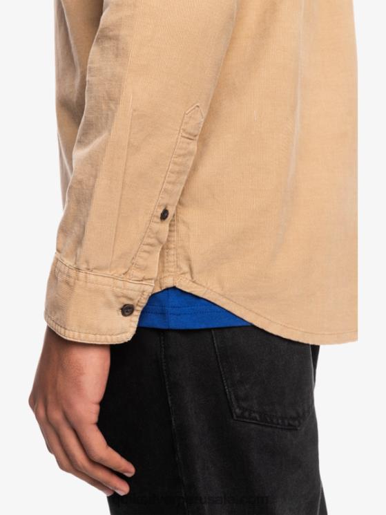 Quiksilver N8LNT1224 hombres tanino camisa de manga larga con rastro de humo