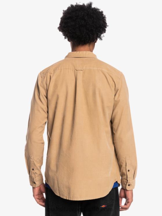 Quiksilver N8LNT1224 hombres tanino camisa de manga larga con rastro de humo