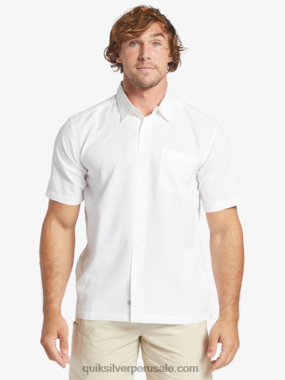 Quiksilver N8LNT1300 hombres centinela blanca camisa antiarrugas premium waterman centinela