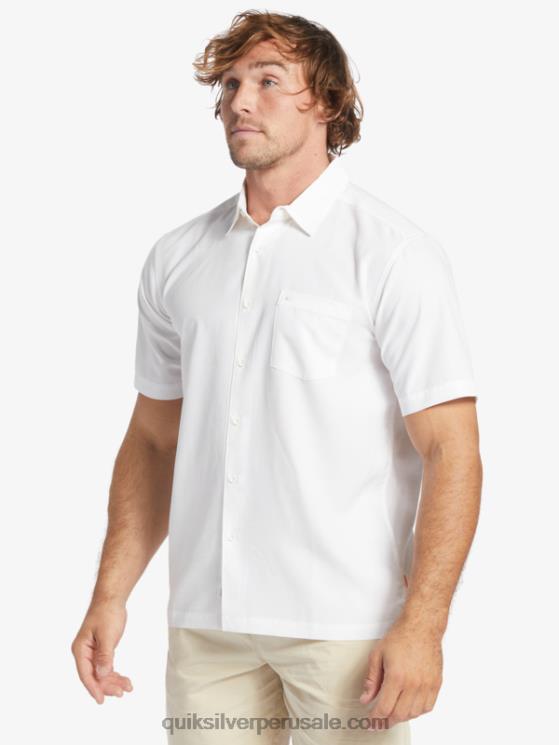 Quiksilver N8LNT1300 hombres centinela blanca camisa antiarrugas premium waterman centinela