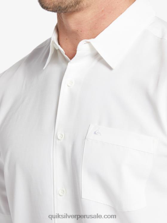 Quiksilver N8LNT1300 hombres centinela blanca camisa antiarrugas premium waterman centinela