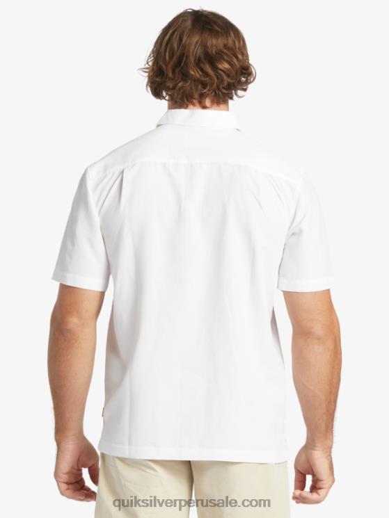 Quiksilver N8LNT1300 hombres centinela blanca camisa antiarrugas premium waterman centinela