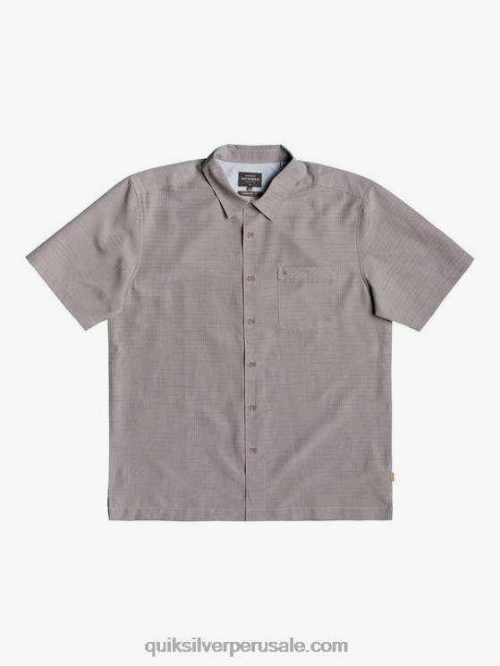 Quiksilver N8LNT1301 hombres centinella gris pedernal camisa antiarrugas premium waterman centinela