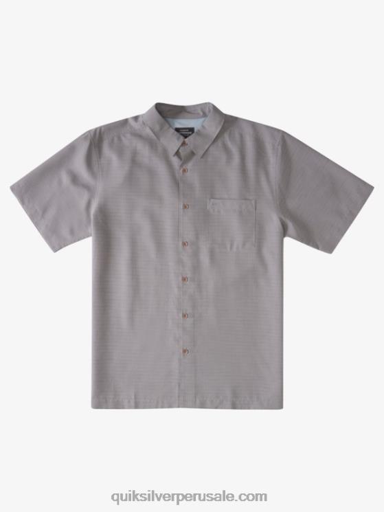 Quiksilver N8LNT1301 hombres centinella gris pedernal camisa antiarrugas premium waterman centinela
